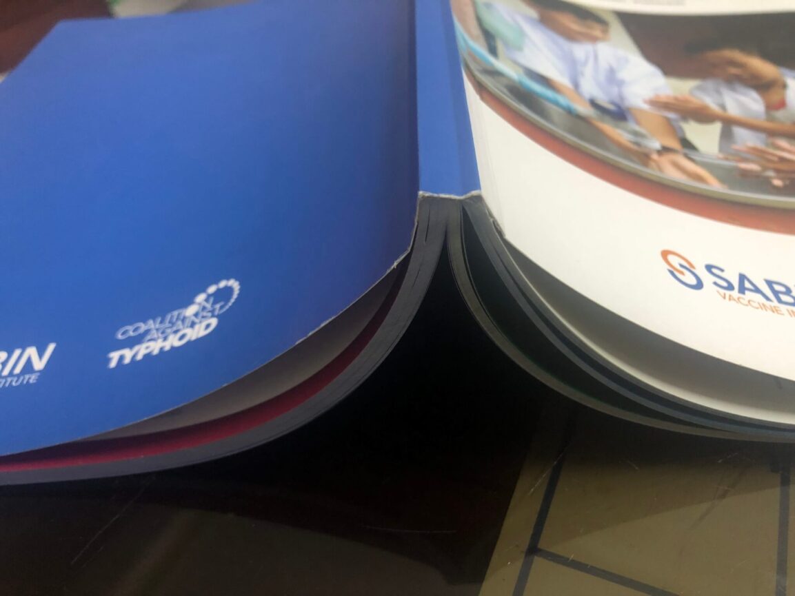 Book Binding – perfect bound book with a smooth, professional glued spine
