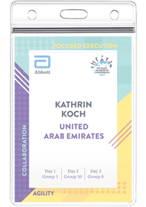 KHUETU - Lanyard and plastic name tag holder